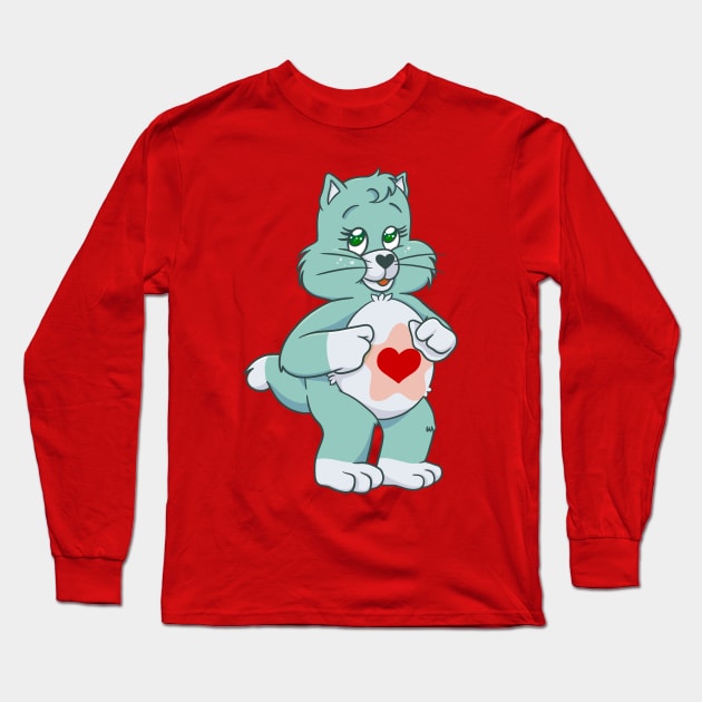 Proud Heart Cat V.2 Long Sleeve T-Shirt by Boyanton Designs